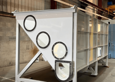 tribune thermolaquée gris métallique